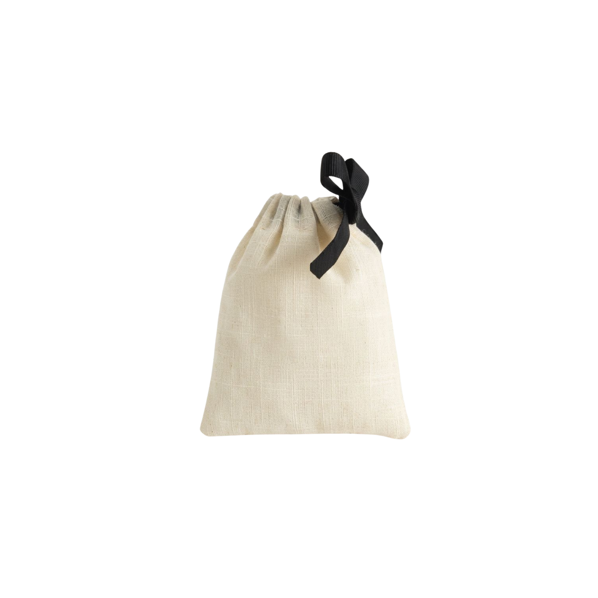 Canvas Drawstring Pouch with ribbon